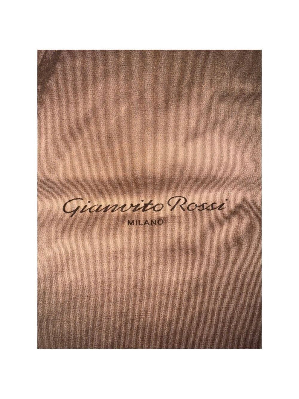 Gianvito Rossi Bronze Satin Drawstring Dust Bag Storage Pouch - Picture 5 of 9